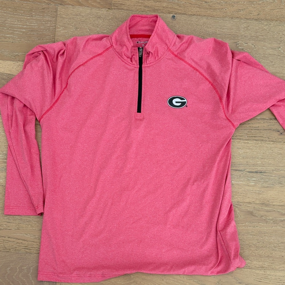 Champion Pink Heather 1/4 Zip Pullover